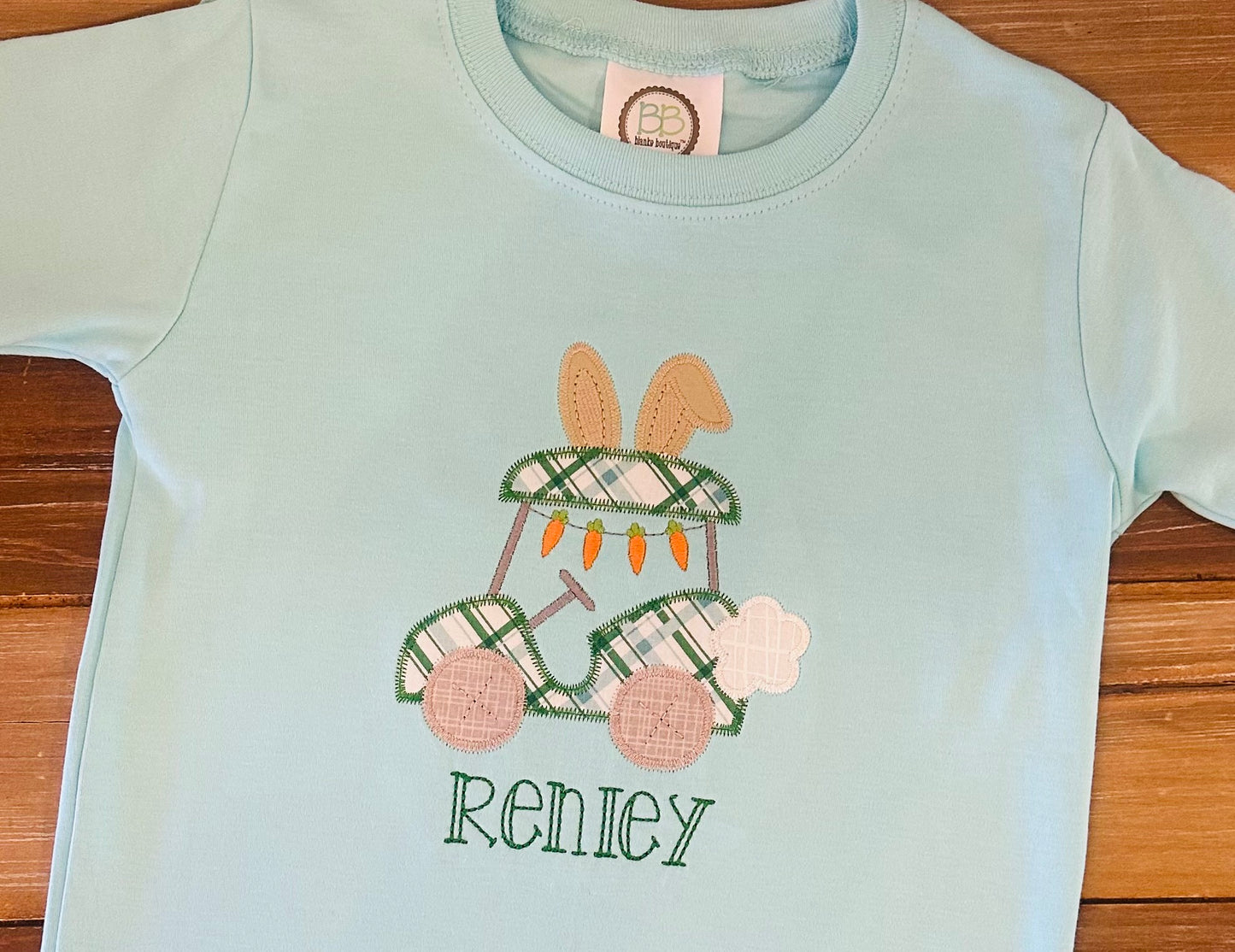 Easter Golf Cart Applique Shirt