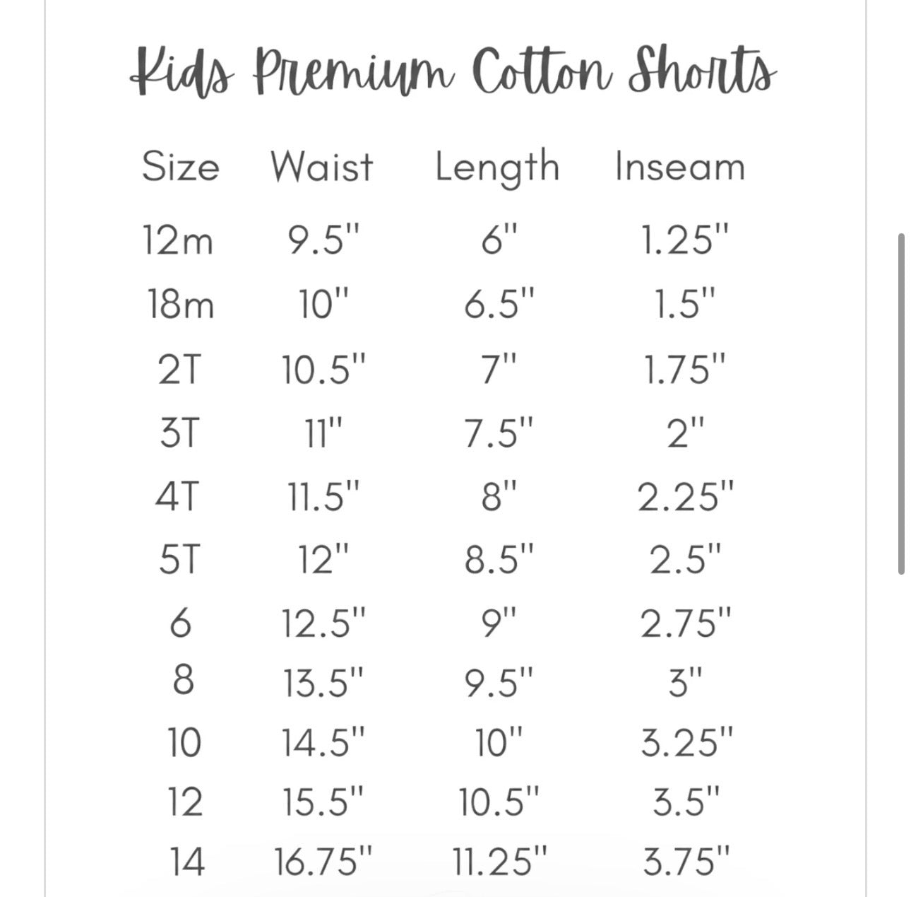 Adult and Kids Cotton Shorts Pre-Order- ENDS July 3