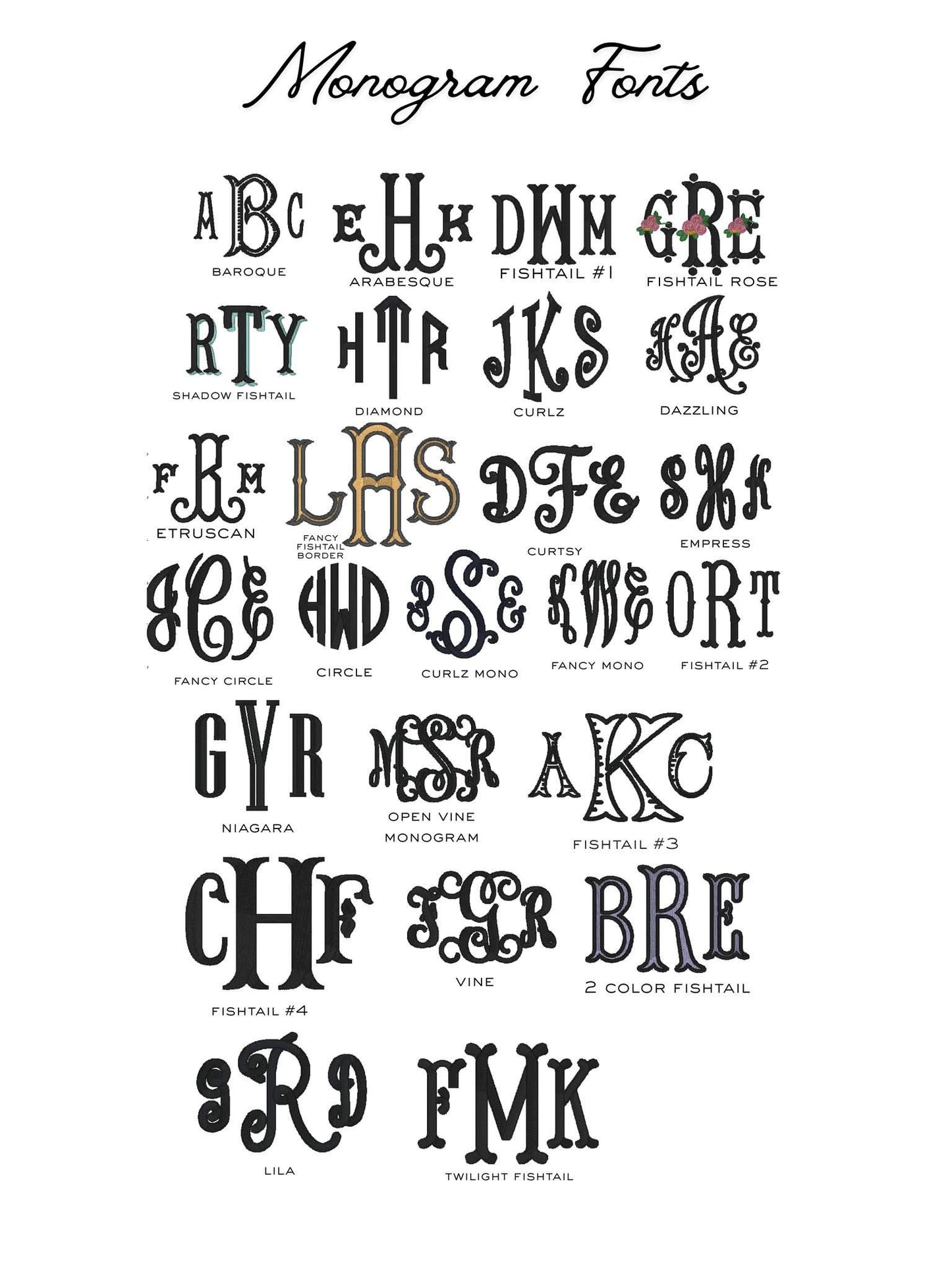 Monogram Fonts