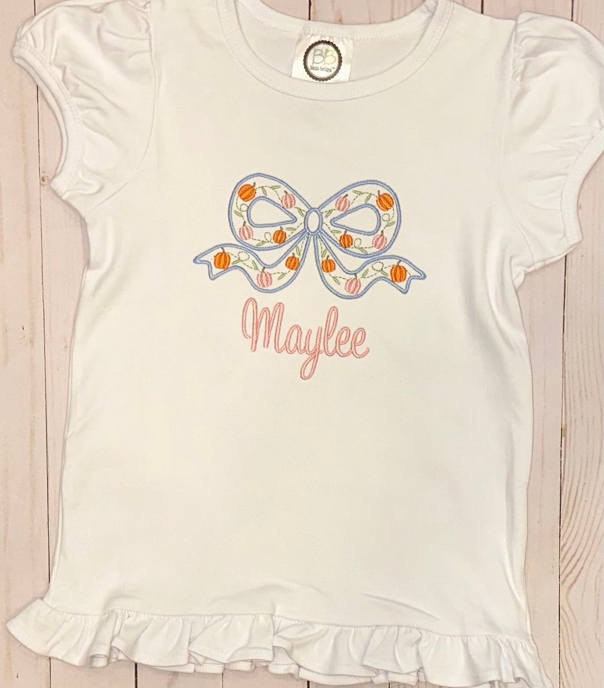 Pumpkin Vine Bow Shirt