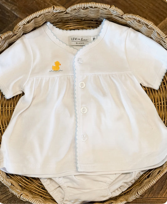 Picot Trim Diaper Set