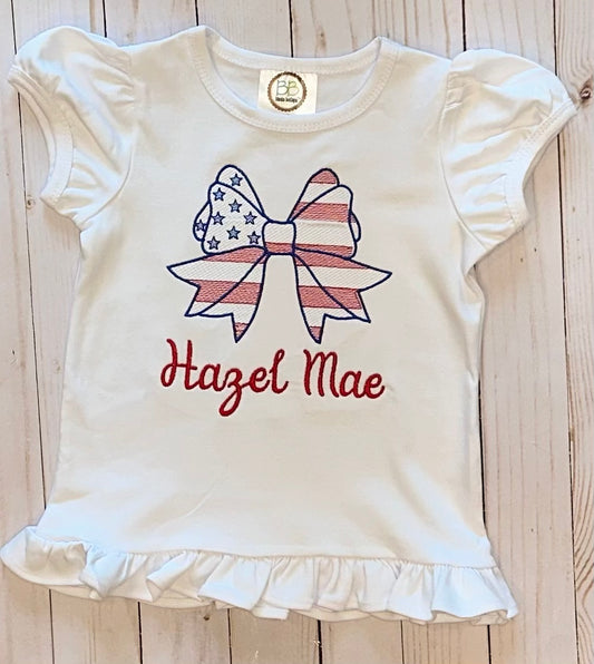 Patriotic Bow Shirt