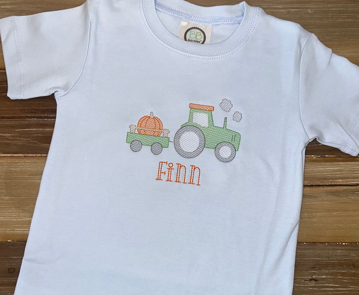 Tractor with Pumpkin Shirt