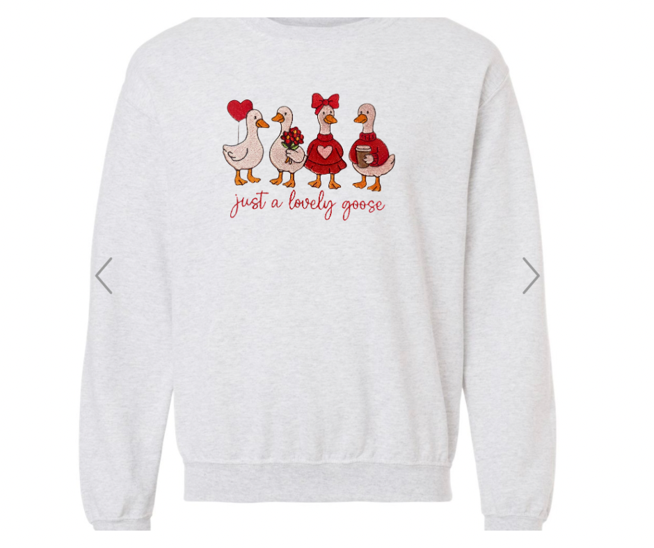 Valentine Goose Sweatshirt