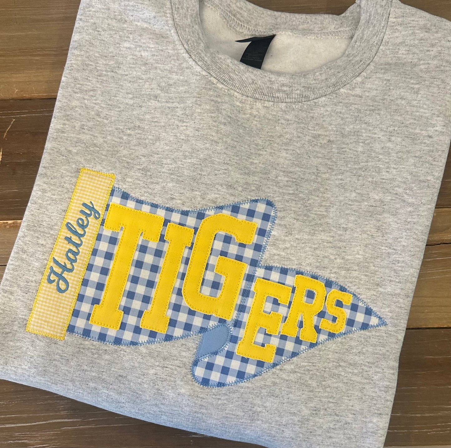 Adult Tigers Waving Pennant Flag Sweatshirt
