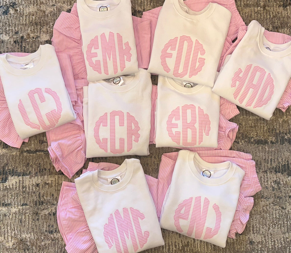 Monogram Stripe Set