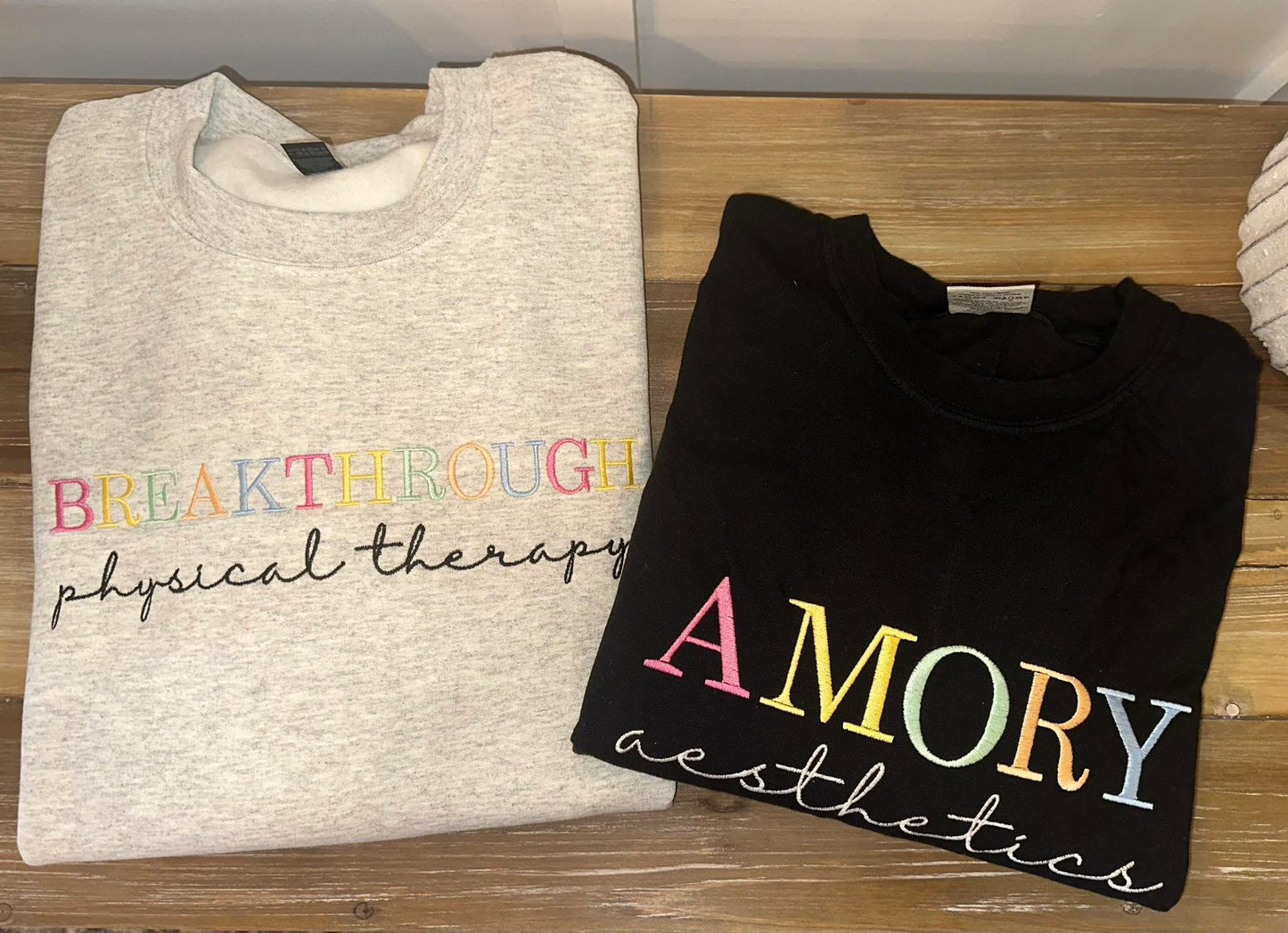 Multi color Logo Tshirt or Sweatshirt