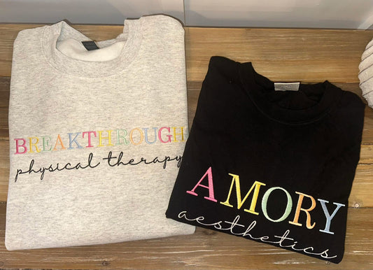 Multi color Logo Tshirt or Sweatshirt