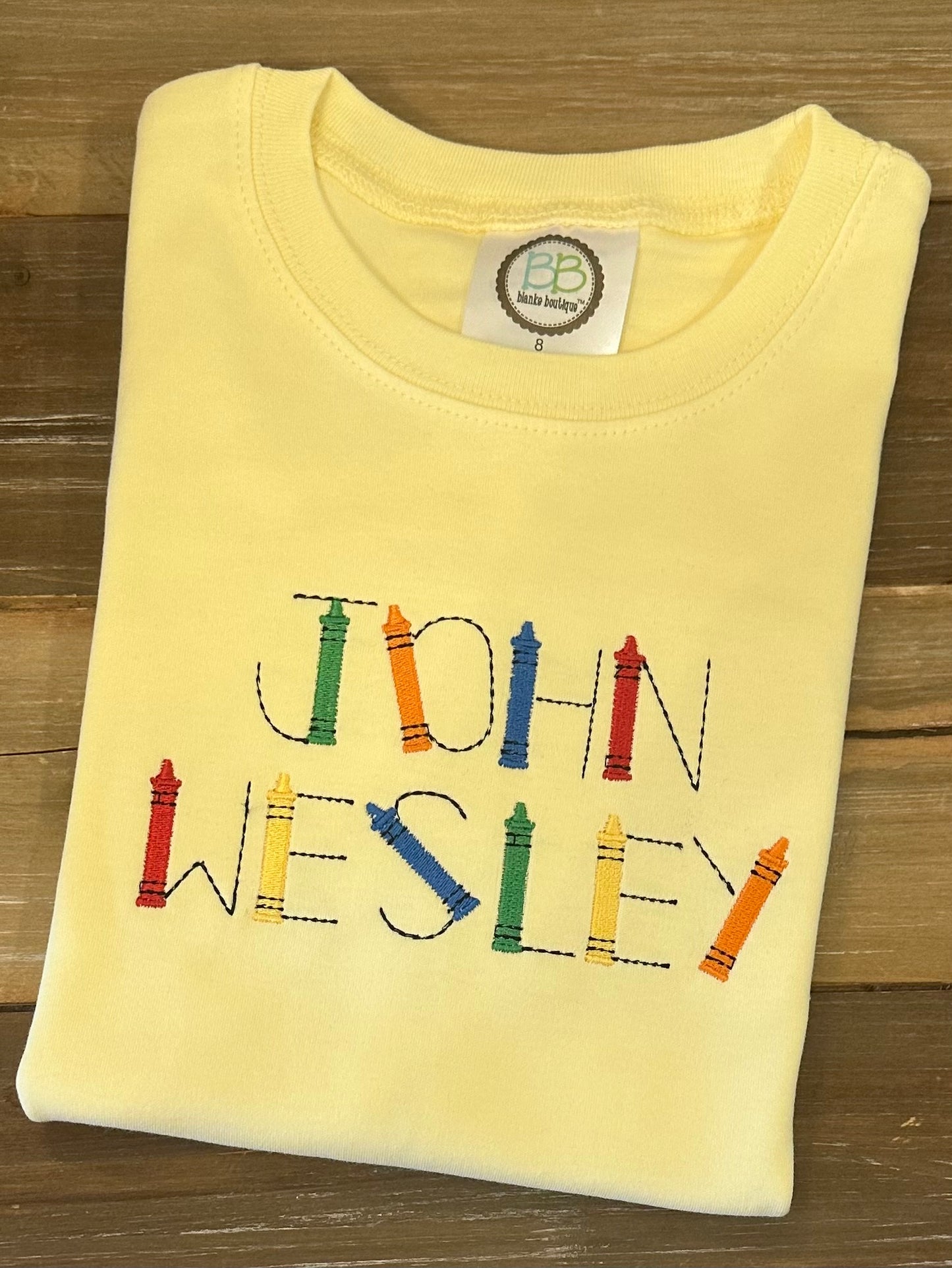Crayon Name Shirt