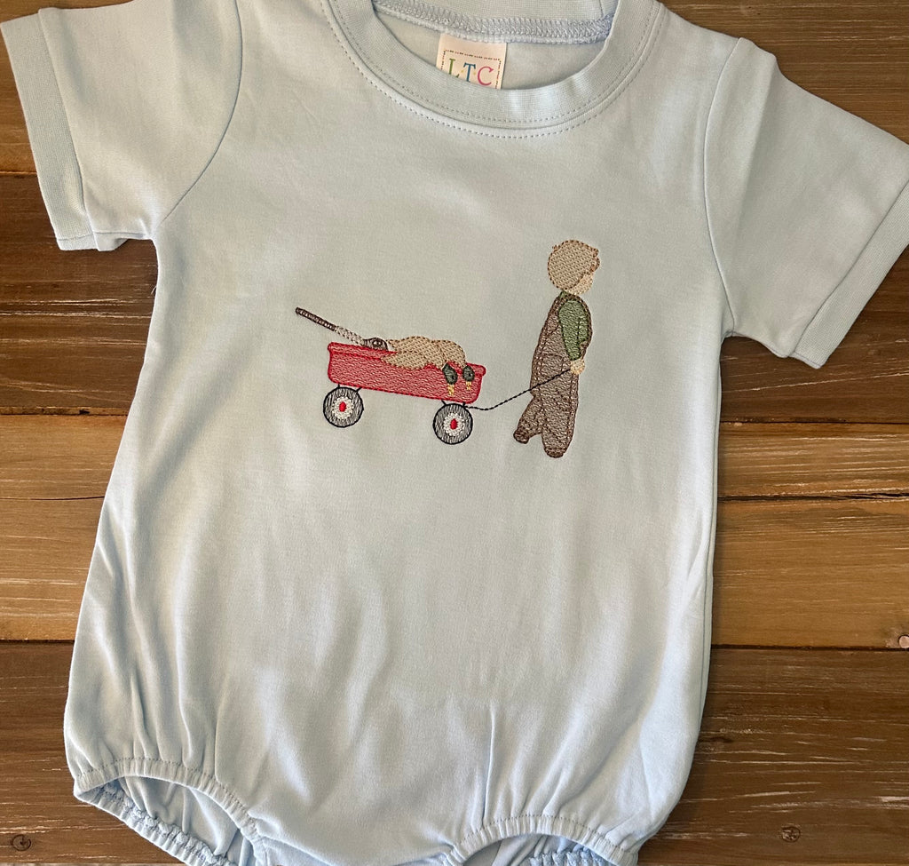 Boy Duck Hunter Tshirt Bubble