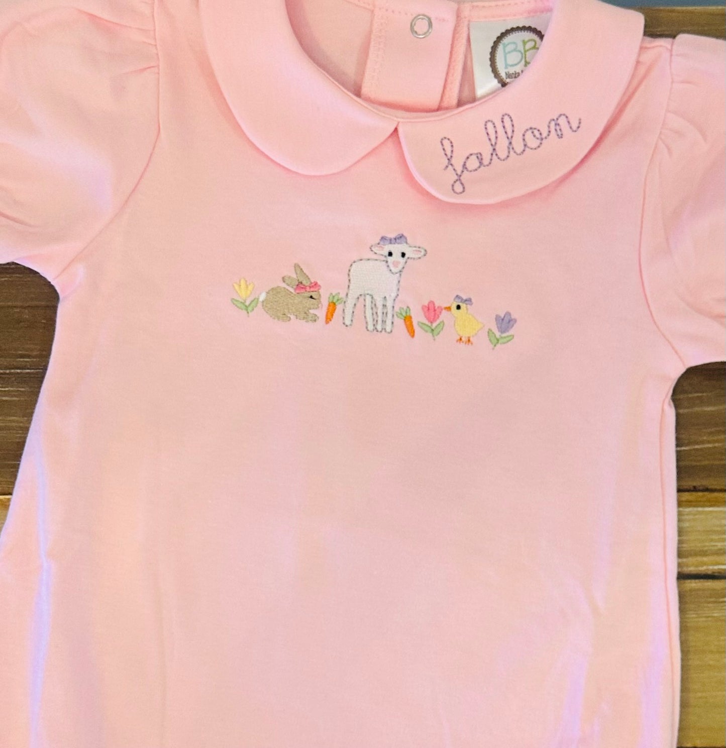 Easter Animals Embroidered Bubble or Dress