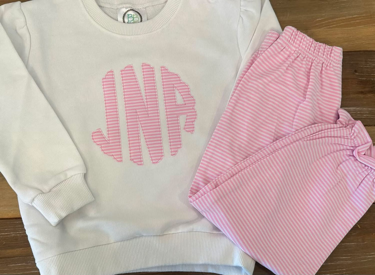 Monogram Stripe Set