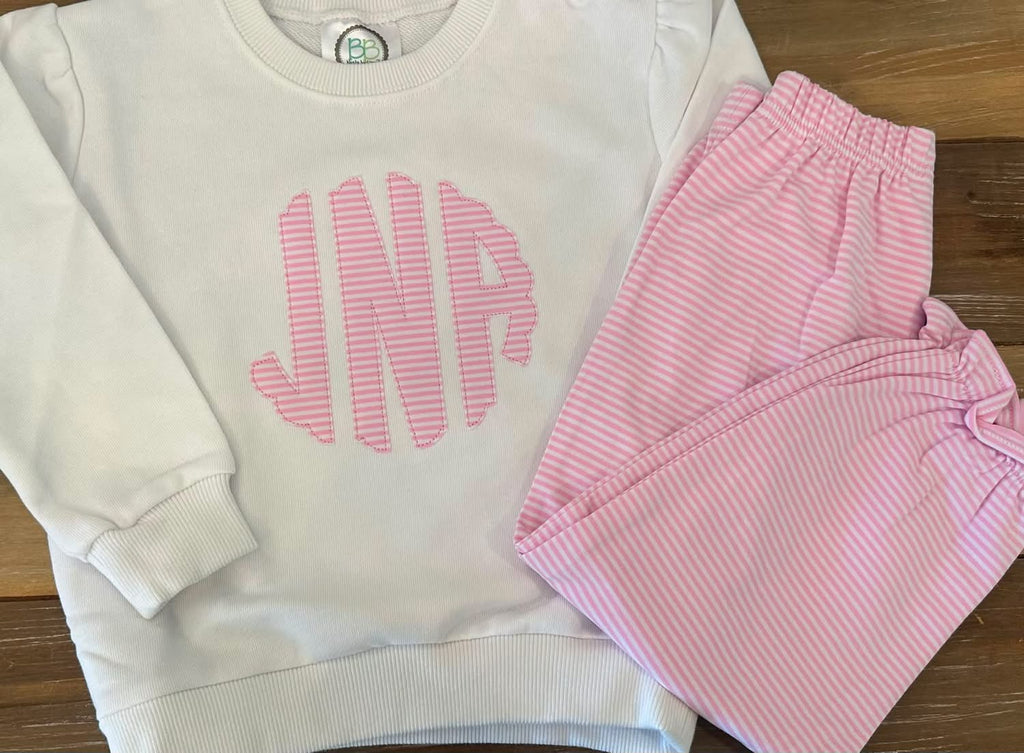 Monogram Stripe Set