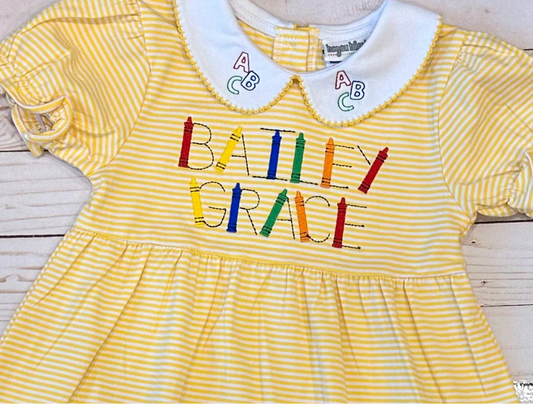 B2S Crayon Name Dress