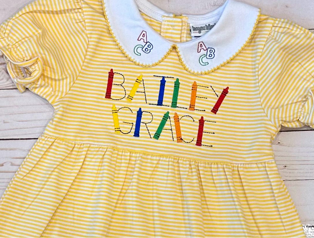 B2S Crayon Name Dress
