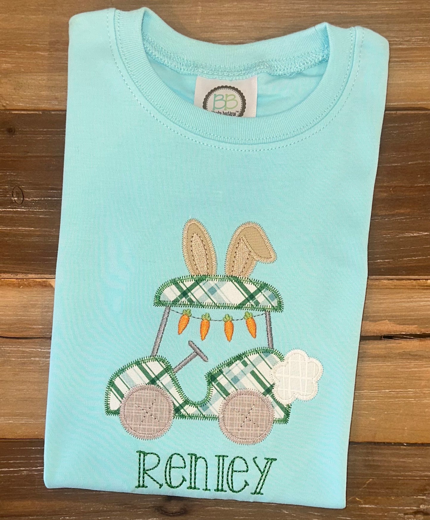 Easter Golf Cart Applique Shirt