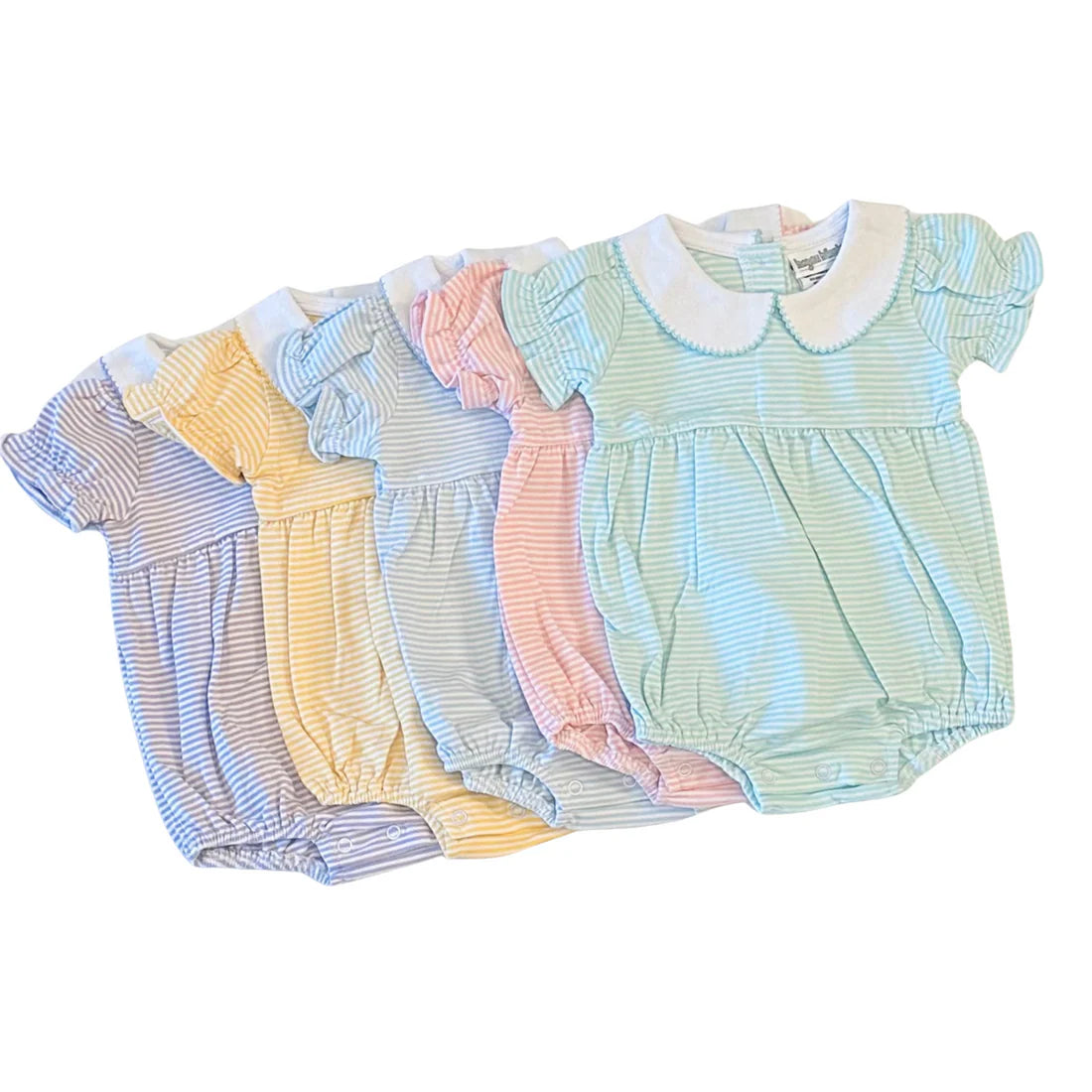 Monogrammed Stripe Collar Bubble