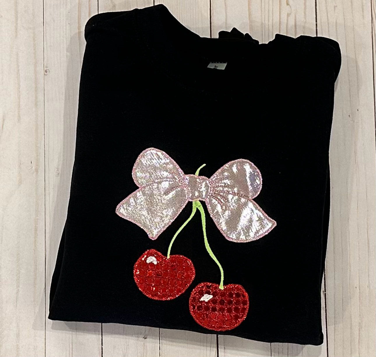 Applique Cherry Sweatshirt RTS
