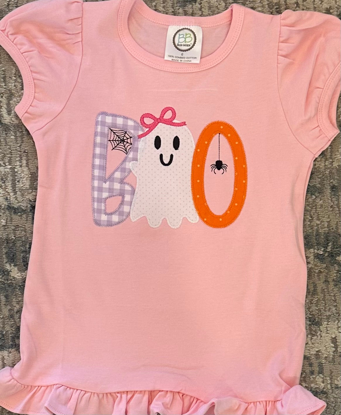 Boo with Bow Applique Shirt