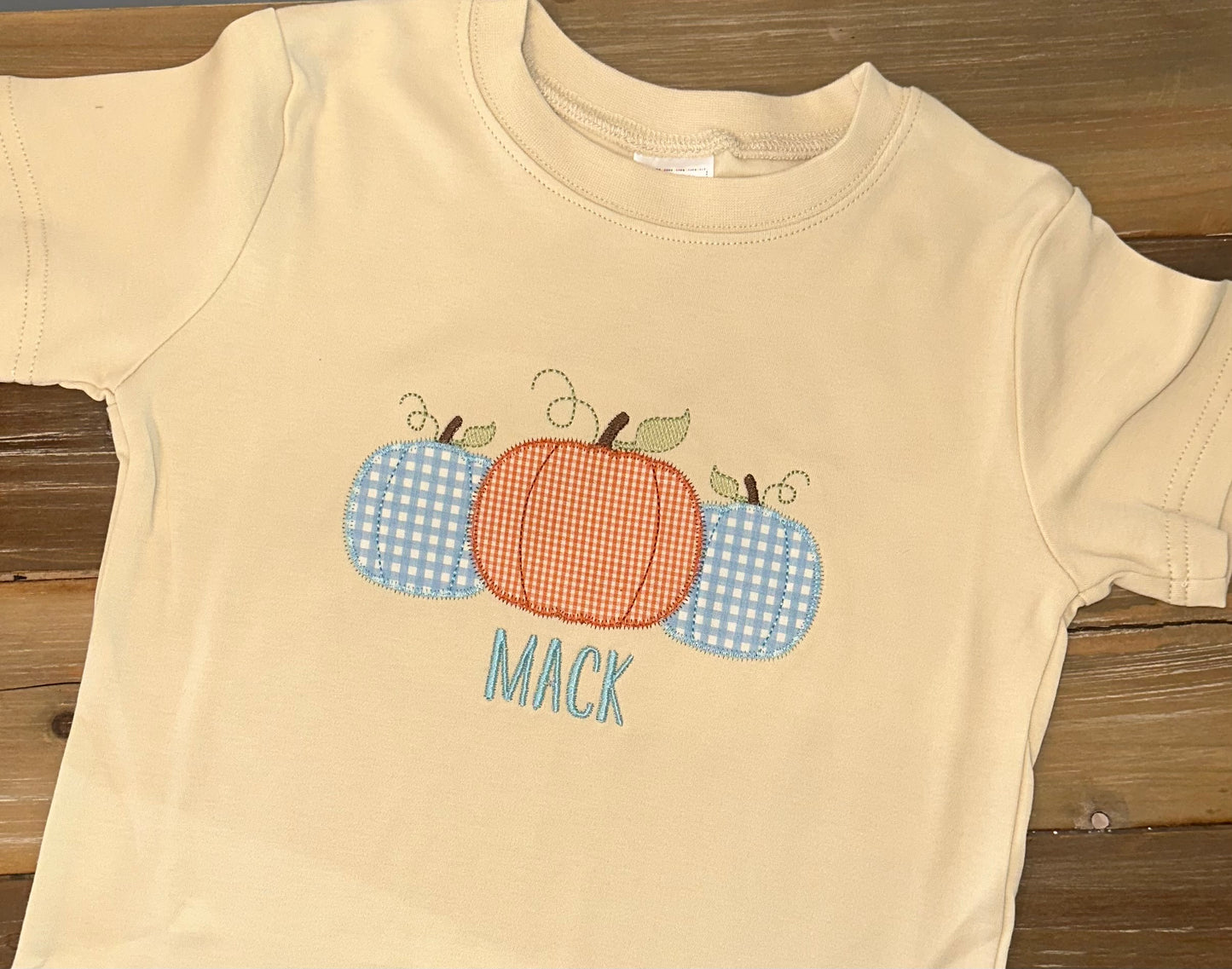 Pumpkin Trio Applique Shirt