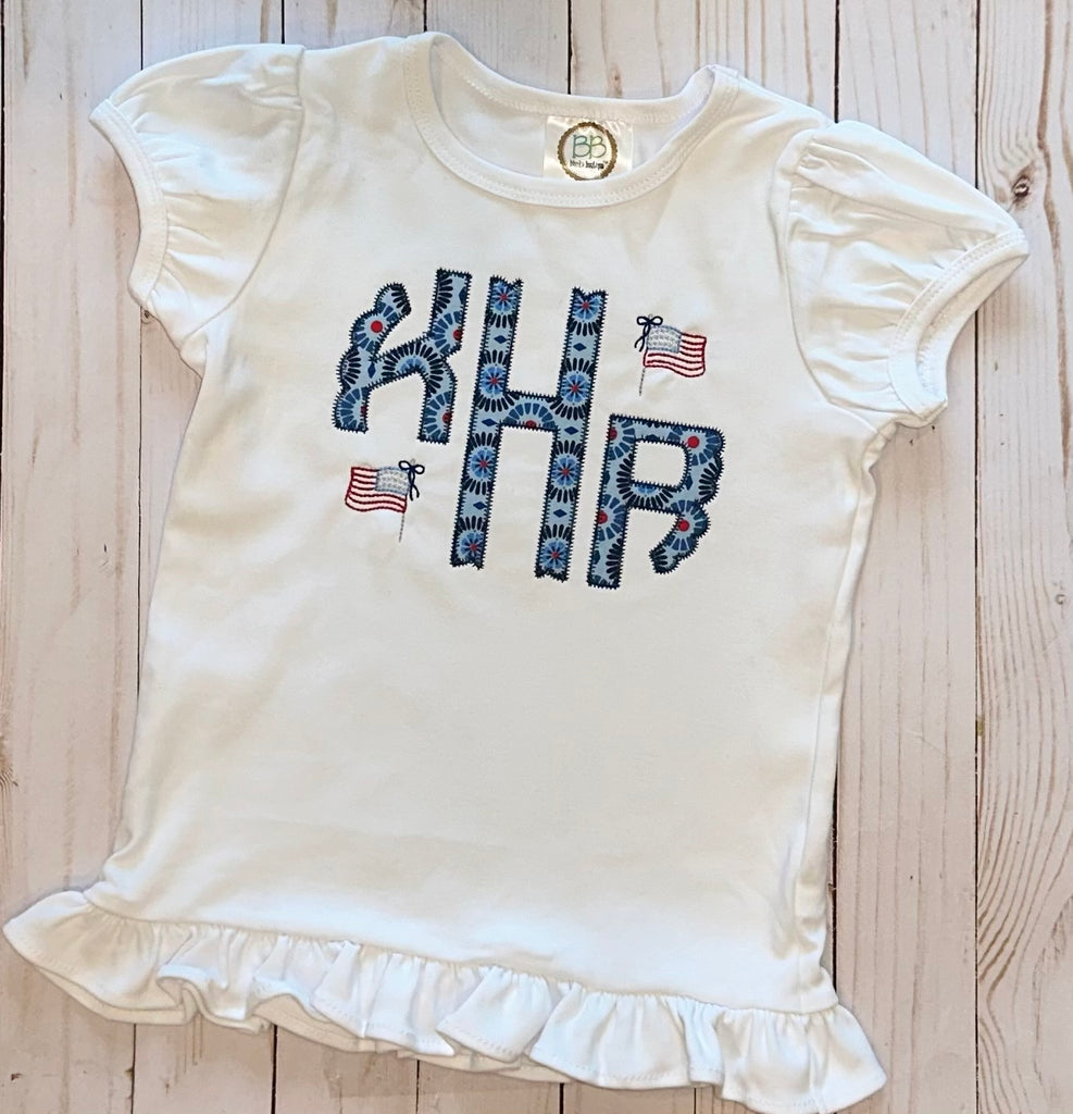 Applique Monogram Flag Shirt