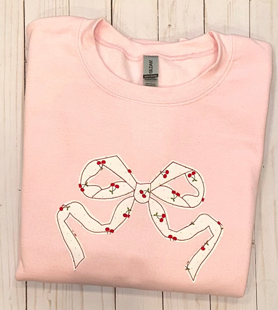 Bow Applique Sweatshirt