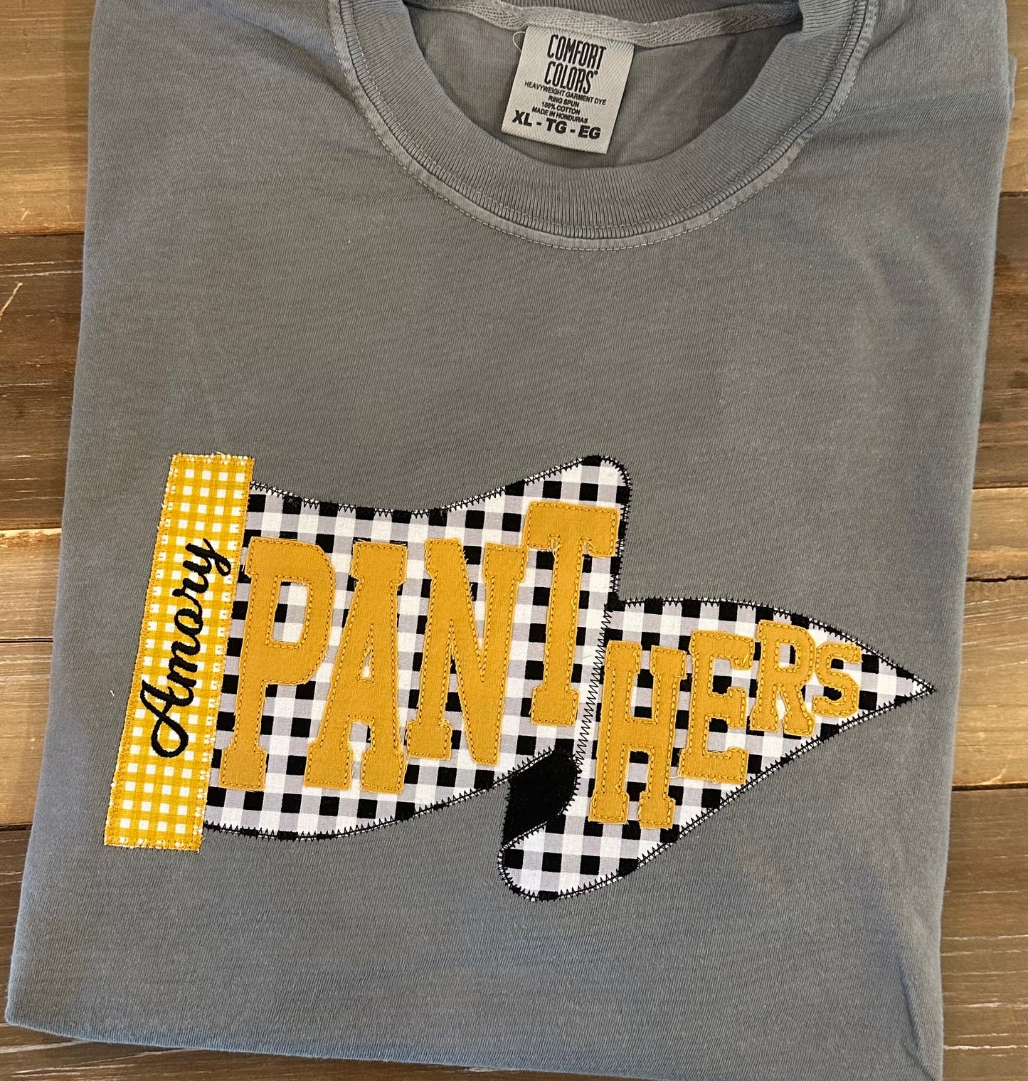 Panthers Waving Pennant Flag Tshirt