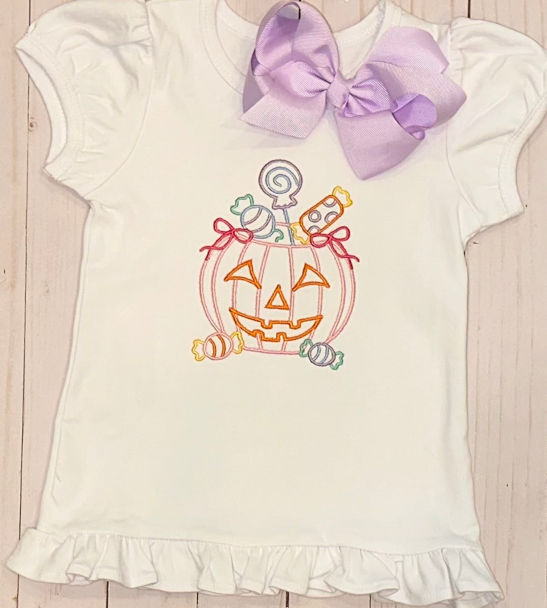 Girl Halloween Candy Bucket Shirt