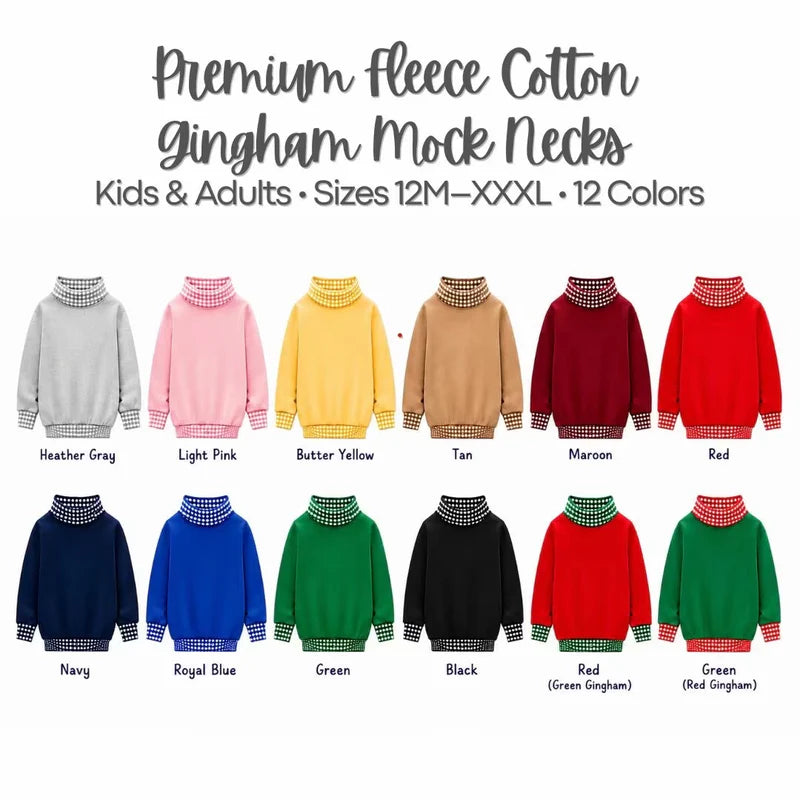 Gingham Mock Neck Pre-Order -Ends July 3