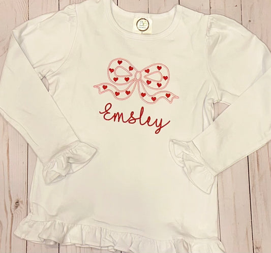 Bow with Hearts Valentine Shirt