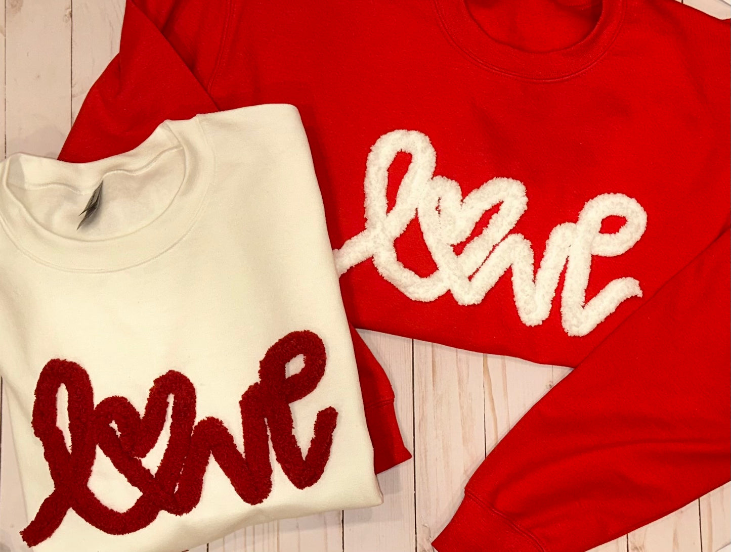 YOUTH chenille Love Sweatshirt