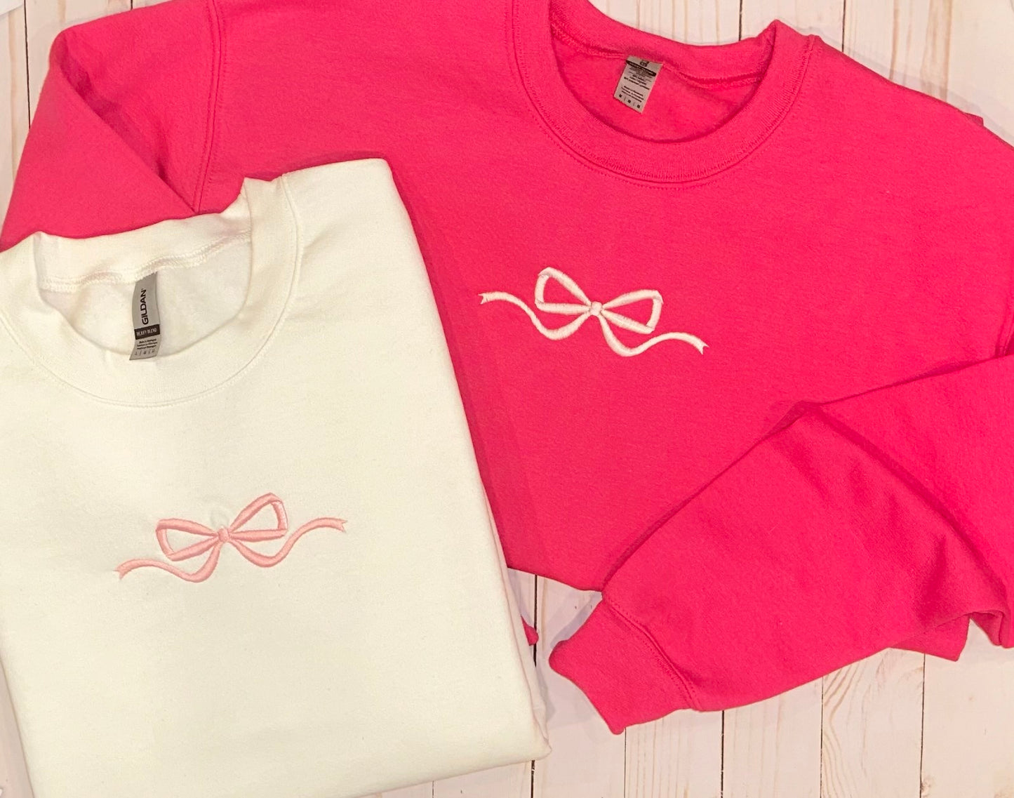 Embroidered Bow Sweatshirt