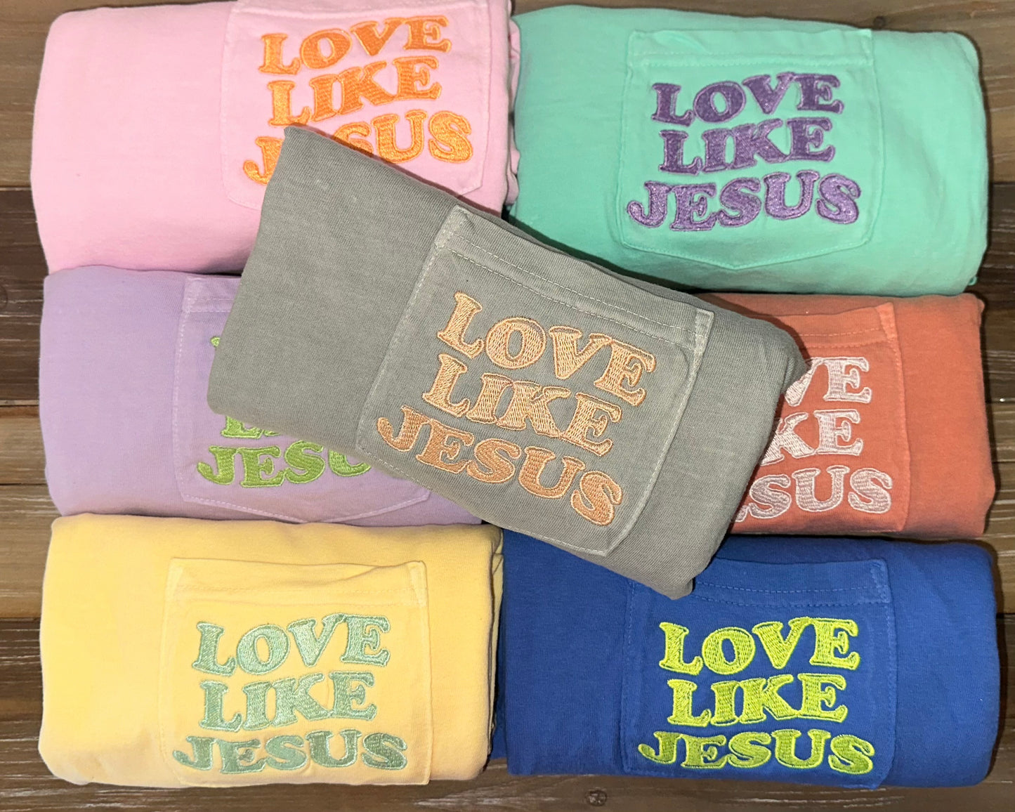 Love Like Jesus Pocket Tshirt