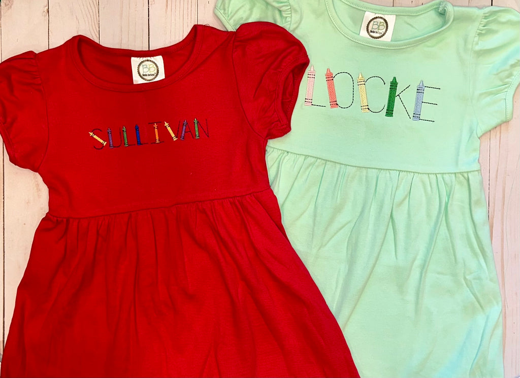 Crayon Name Dress