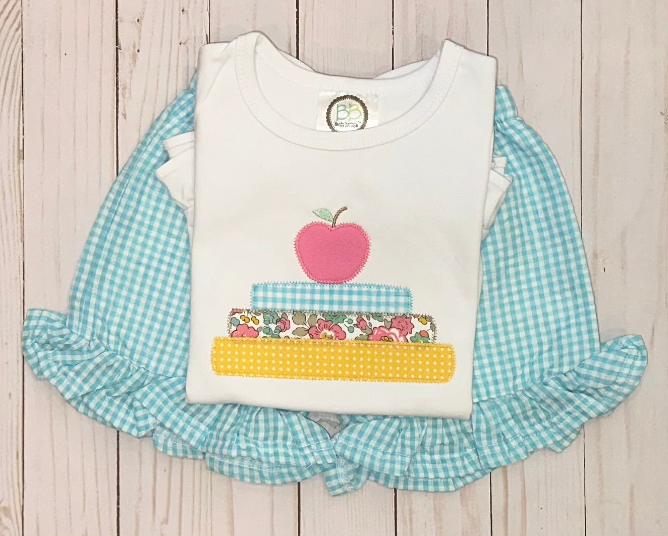 Apple and Books Shirt and Short Set