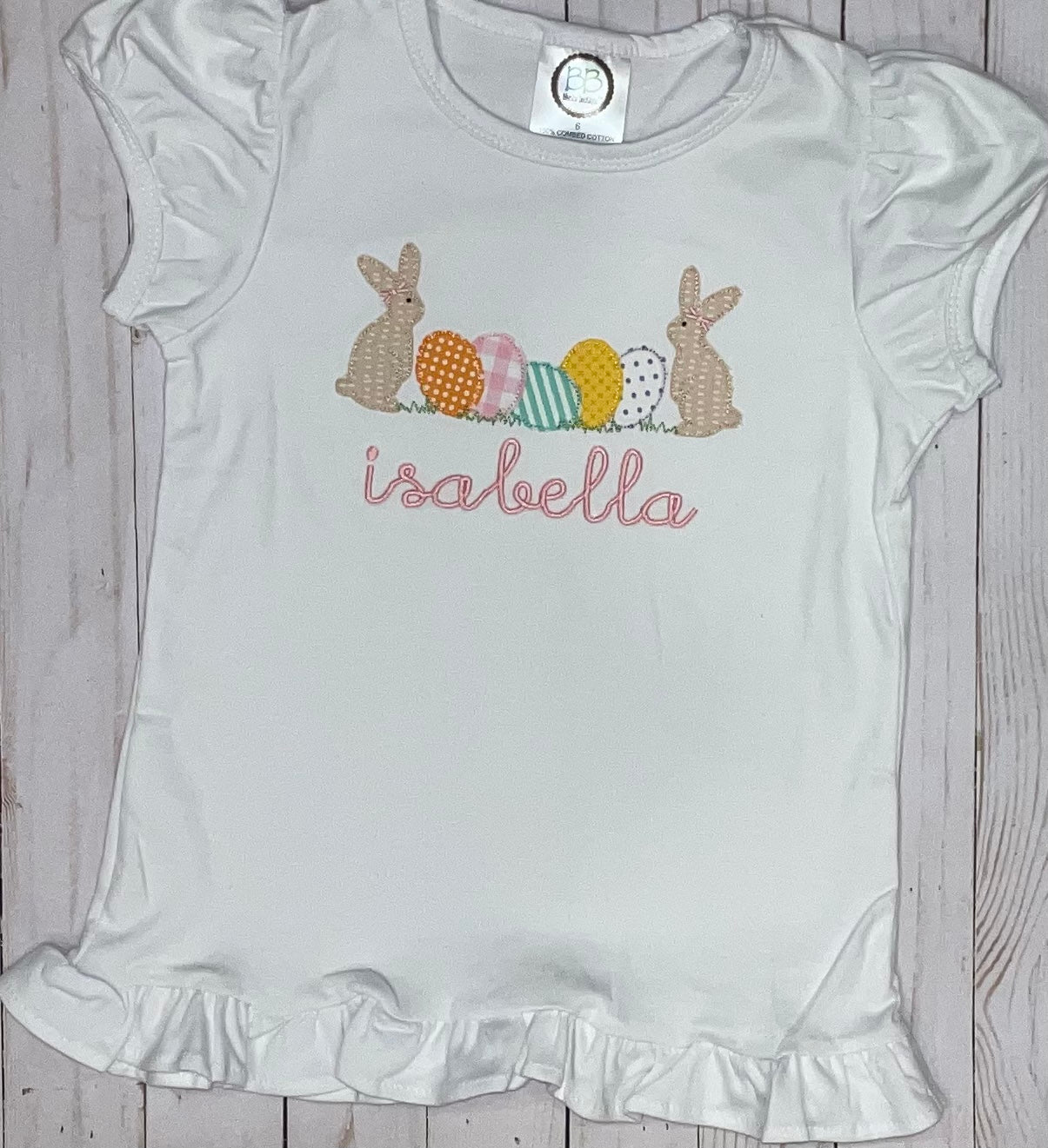 Applique Bunnies and Easter Eggs Shirt