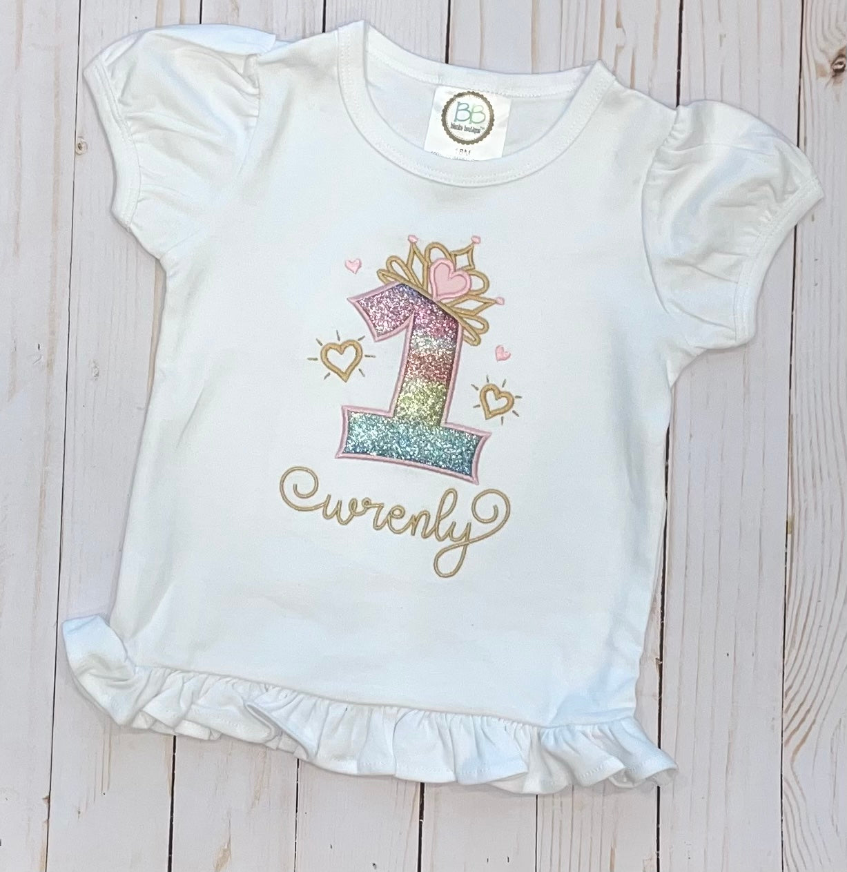 Applique Crown/Number Birthday Shirt