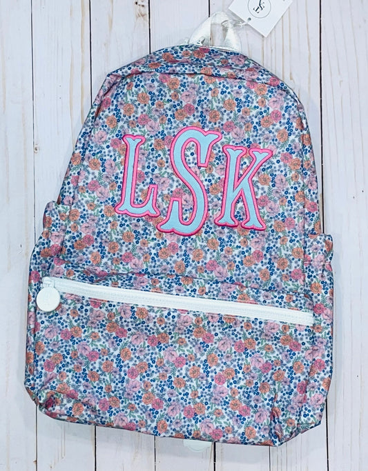 Backpacker with Applique Initials