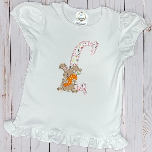 Applique Easter Initial Shirt